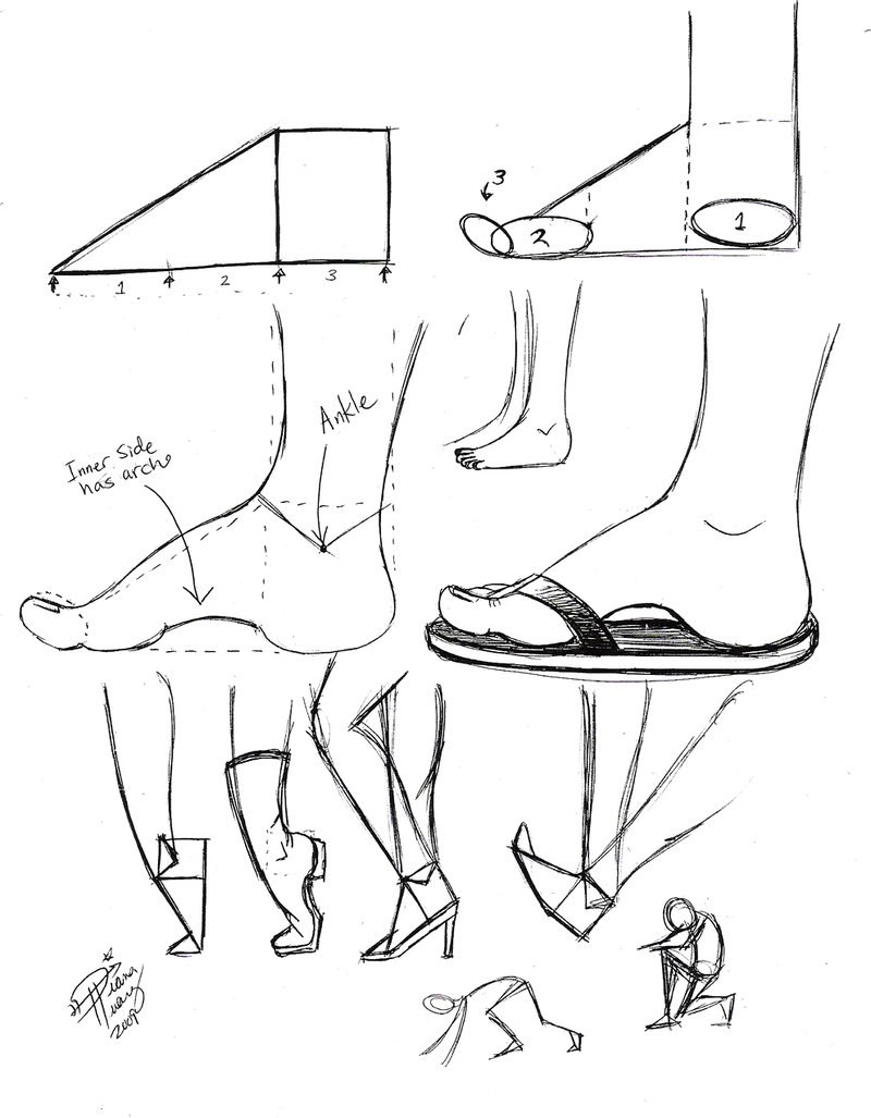 Как рисовать ступни: разбираем ошибки
