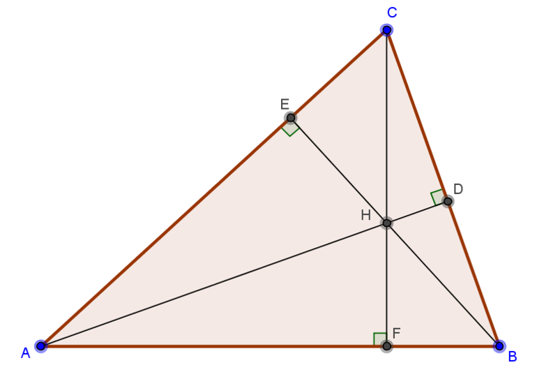 Точка пересечения высот треугольника 