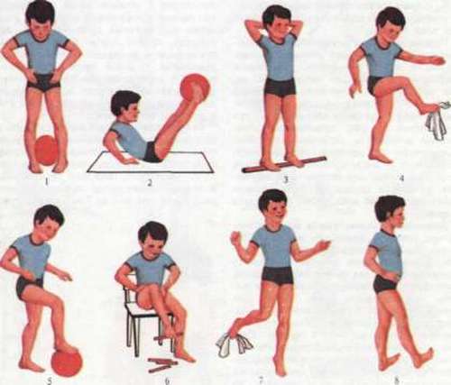 Гимнастические упражнения при плоскостопии у детей