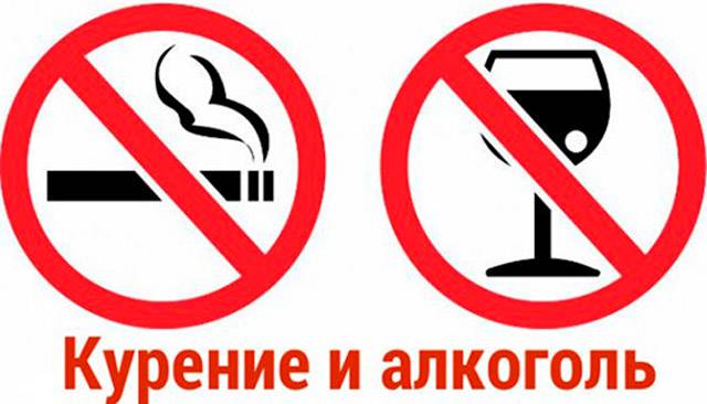 Отказ от курения и алкоголя при подагре
