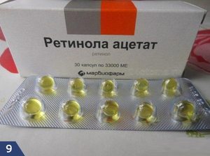 Свойства препарата Ретинола ацетат
